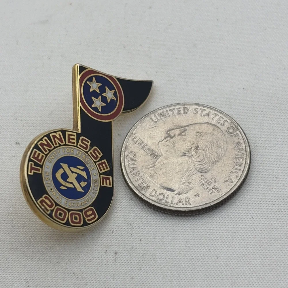 National Exchange Club Unity For Service Tennessee 2009 Music Note Lapel Hat Pin